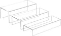 Sezanrpt Clear Riser Display Shelf 3pcs, Desktop Rectangular Acrylic Display Shelves Storage Organizer, Acrylic Stands for Funko Pop Figure, Bags, Shoes, Spice Jars, Skincare, Cosmetics - 12-2'', 3'',