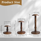 CHADWICK Vintage Hat Rack Stand, Rustic Brown Hat Display Stand Wood, Hat Rack Tabletop Cap Organizer and Display Rack, Wig Holder Display Cowboy Hat Rack Hat Organizer for Closet, Home Decor