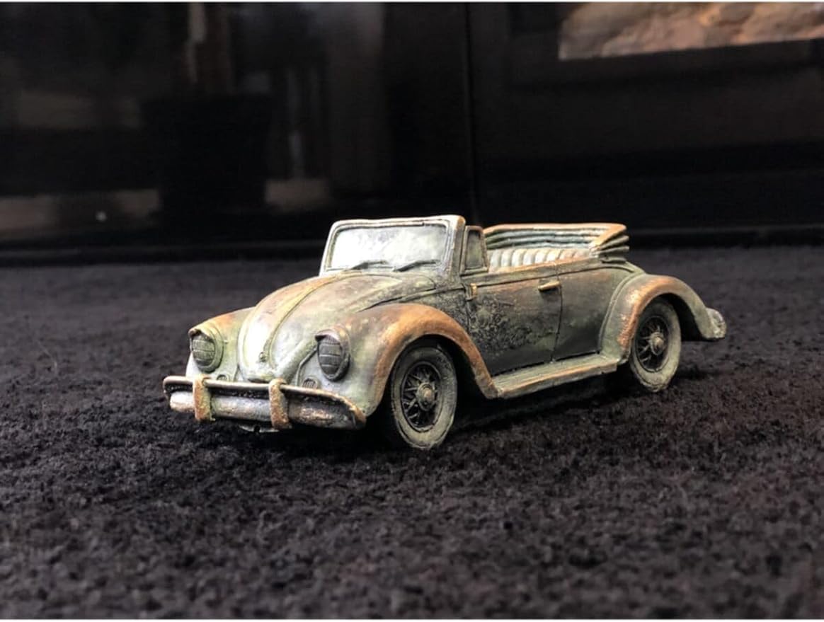 SODEF Decorative Classic Car Decorative Accent Mustard Yellow Polished Resin for Home Office Display - Mustard Yellow
