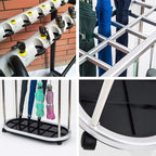 Umbrella Stands,Folding Umbrella Storage Stand Rack Holder Organizer Free Standing Industrial Umbrella Rack for Commercial Office Hotel