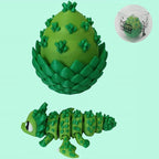 Enchanted 3D Egg with Miniature Inside - Handcrafted Printed Collectible | Fantasy Decor & Gift (Green Crystal Dragon & Egg (Box))