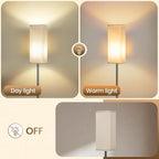 64.6"Floor Lamp, Pole Lamp with Foot Switch, Modern Standing Lamp Shade, Minimalist Freestanding Lamp (Bulb Not Included), for Living Room, Bedroom Office ETL Listed,Black and Yellow Y07LD05