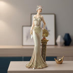 Comfy Hour 13" Victorian Style Lady Figurine, Elegant Vintage Woman Statue for Home Decor, Hand-Painted Polyresin Sculpture, Antique Art Collectible Gift for Living Room, Bedroom & Shelf