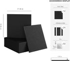 Large Cork Bulletin Board Wall - 48" x 36" Felt Pin Board TSJ OFFICE 12 Pack Tiles Set with 50 Pushpins & Safe Removable Adhesive Tabs, Corkboard for Office Home Office Decor Classroom Display - Black