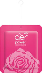 Godrej Aer Power Pocket Bathroom Fragrance - Fresh Blossom, 10g (Pack of 6)