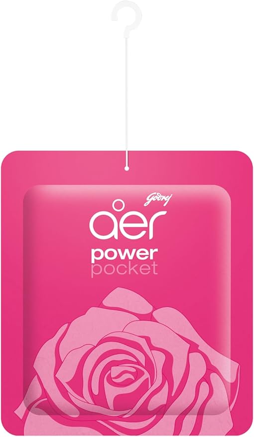 Godrej Aer Power Pocket Bathroom Fragrance - Fresh Blossom, 10g (Pack of 6)