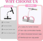 Pedal Resistance Bands with Handles, Durable 6-Tubes Multifunction Pedal Resistance Band, Natural Rubber Foot Pedal Resistance Bands, Fitness Resistance Bands for Abdomen, Waist, Arm, Leg