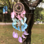 AWLEE Colorful Dream Catchers, Handmade Feather Native American Circular Net for Kids Boys Girls Bedroom Wall Hanging Decoration Decor Nursery Wall Art Ornament Craft