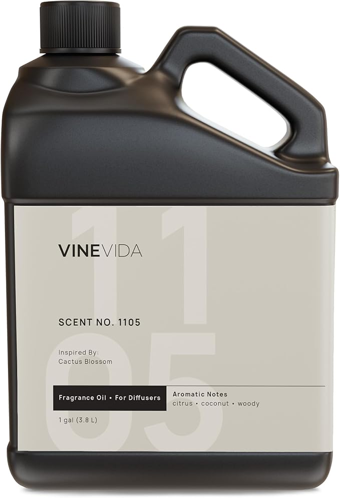 VINEVIDA [128 Fl Oz] Scent NO. 1105 Fragrance Oil for Cold Air Diffusers, Aromatic Notes of Citrus Coconut Woody, Essential Oils for Diffuser Oil Refill & Air Freshener Room Spray