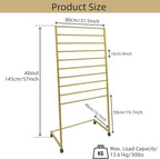 Scarf Organizer, Scarf Display Stand, 10 Tier Metal Scarf Holder Organizer, Floor-standing Scarf Rack for Commercial or Home, Hijab Stand RackTies Belt Pants Hanging Rack