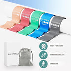Resistance Bands Set – 5-Level Exercise Bands for Physical Therapy/Yoga/Pilates/Strength Training/Home Fitness Loop Bands with Portable Storage Bag
