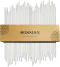 HOSSIAN 50pcs Reed Diffuser Sticks - Wood Rattan-Reed Sticks -Essential Oil Aroma Diffuser Sticks- Spa-Aromatherapy(7.5"/19cm) (White 7.5"/19cm)