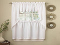 Sweet Home Collection Opaque Rib Cord-Kitchen Curtains Valance, Ribcord White