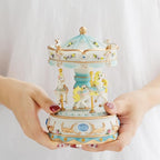 LOVE FOR YOU Gift-Wrapped Musical Carousel Music Box Color Lights Merry Go Round Horses Unicorn Decor Gifts for Girls and Daughter Granddaughter Niece Women Kids Christmas Birthday