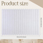 Yookeer Large Scalloped Felt Bulletin Board 36'' x 24'' Cork Board Alternative for Office Wall Decor 6 Pack with 25 Safe Removable Adhesive Tabs Push Pin, Felt Pin Boards for Home Office(Cream White)