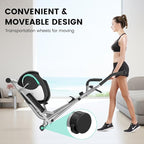 Dripex Elliptical Exercise Machine, Hyper-Quiet Elliptical Machine for Home, Magnetic Elliptical Training Machines with 8-Level Resistance, 6KG Flywheel, Pulse Sensor, LCD Monitor
