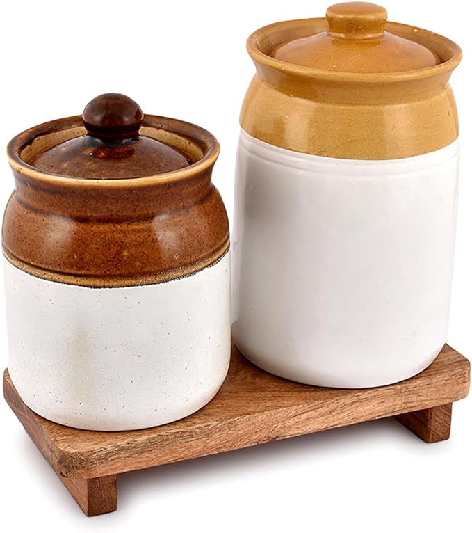 Samhita Display Stands Acacia Wood Modern Farmhouse Décor Displays Decorations for Rustic Home and Kitchen Décor (9" x 4" x 1.5")