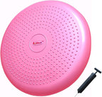 AppleRound Inflated Wobble Cushion with Hand Pump, Air Stability Board (Extra Thick), Core Balance Disc for Adults, Sensory Wiggle Seat for Kids, Flexible Seating for All Age, 13.5in / 34cm Diameter