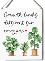 Xiolcxdr Inspirational Classroom Office Decor Growth Mindset Mental Sign First Day of College Teacher's Day Inspirational Cheer Up Gifts for Women Men Teachers Plant Lovers Classroom Wall Art Decor