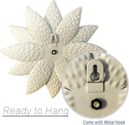 Metal Flower Wall Art Decor,10" Rustic Modern Antique Floral Sculpture, Distressed Iron Wall Hanging Home Decoration Accent Artworks for Indoor Kitchen Bedroom Living Office Outdoor Garden Patio