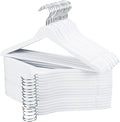 Wooden Hangers 30 Pack, Smooth Wood Hangers with 360° Swivel Hook & Notches, Slim Coat Hanger Wooden for Closet, White