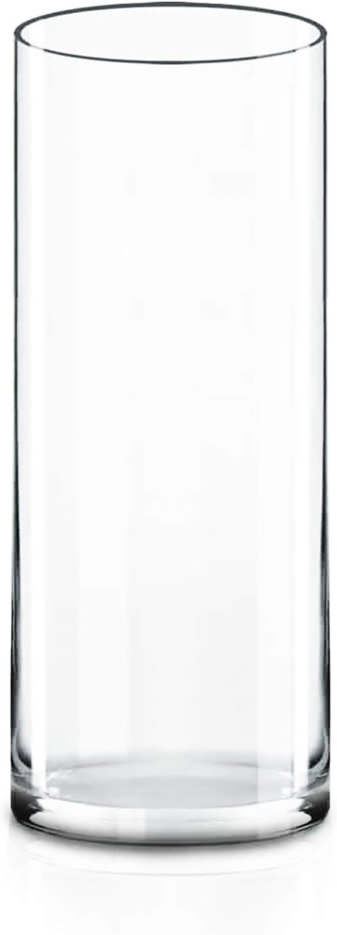 CYS Excel Glass Cylinder Vase (H:14" D:5") | Multiple Size Choices Glass Flower Vase Centerpieces | Hurricane Floating Candle Holder Vase