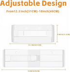 5 Pack Adjustable Drawer Dividers (12.3-18") 6" High Expandable Clear Drawer Dividers for Kitchen, Bedroom & Office Dresser Drawer Organizers for Clothes, Utensils and Baby Nursery Storage