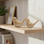 2PCS Small Birds Statues, Modern Home Decor Bird Sculptures, Animal Figurines Decorative Ornaments for Living Room, Bedroom, Office Desktop, Bookshelf, Coffee Table, Cabinets, Gifts for Bird Lovers