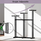 Clothing Racks - Heavy Duty Garment Racks Metal for Retail Display Hanging Clothes, Rolling Black Commercial Clothing Display Rack Stand with Wheels (6 Arm,Black)