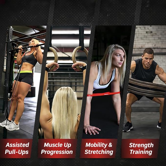 WODFitters Pro Series Pull-Up Assistance Bands – Premium Resistance Loop Bands for Assisted Pull Ups, Muscle Ups, Strength Training & Mobility – Durable Bands for Functional Fitness
