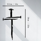 RESACO Wall Cross Jesus Crosses Wall Decor Religious Metal Wall Art Minimalist Decorations for Church Home Office Baptism Decor Gift for a Christian（14x23in）