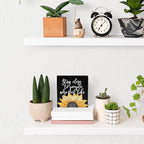 Black Room Decor Sunflower Gifts for Women Rustic Country Wooden Square Sign Decor Sunflower Summer Decorations for Home House Outdoor Shelf Wall Farmhouse Table Shelf