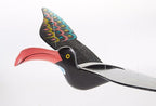 WitnyStore Wooden Bird Mobile 24" Black Long Red Beak Hand Made Painted Wood Flapping Wing Birds Hanging Ceiling Decor Wind Chimes Handcrafted Art Animal Decorative Collectibles Décor Gifts Souvenirs