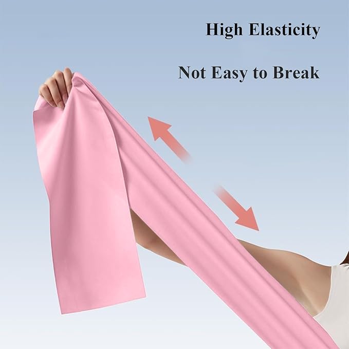 1 Pack Resistance Bands for Women & Men, Strength Training, Yoga & Home Workouts, Latex-Free Elastic Exercise Bands in 6 Colors (Pink)