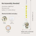 Sympathy Gifts for Loss of Loved One, Crystal Sun Catcher Rainbow Gifts, Unique Condolence Memorial for Loss of Mom Dad Dog, Ideal Grief Bereavement Miscarriage Gifts (Light Yellow)