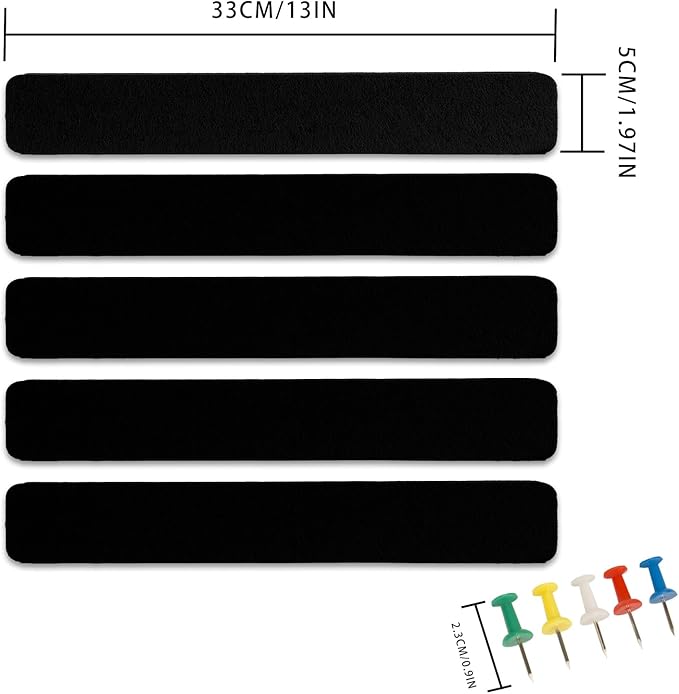 Bulletin Board Cork Board Cork Boards for Walls Cork Board for Office Pin Board Bulletin Boards for Walls (Black)