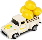 Lemon Decor Vintage Truck Decor with Mini Faux Lemons Summer Table Centerpieces Lemon Tiered Tray Decor for Home Kitchen Farmhouse Shelf Accessories