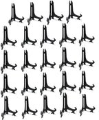 Artliving 5" Black 24pcs/Set Plastic Easels Plate Display Stands Picture Frame Stand Holder