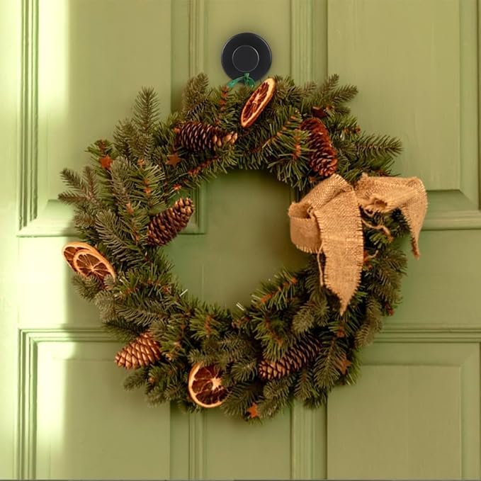 Wreath-Hanger, Strong Stainless Steel Suction-Cup-Wreath-Hooks, 3Pack Wreath-Door-Hanger Fall Halloween Christmas Decorations, Welcome Sign for Front Door Indoor Outdoor (3 Black, 3)