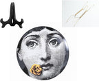Decorative Plates Handmade Ceramic Ornament for Home&Office Wall Decors (with Hanger) (F4)