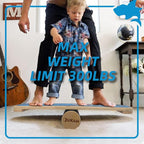 Balance Board Trainer, Wooden Balancing Board with Workout Guide to Exercise and Build Core Stability, Wobble Board for Skateboard, Hockey, Snowboard & Surf Training