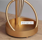 Metal Umbrella Stand At The Entrance, Freestanding Circular Umbrella Holder With Space For Canes And Walking Sticks. Ideal for Hotels, Entryways, Offices, and Hallways，25X10inches (gold)
