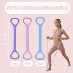Figure 8 Fitness Resistance Band, Exercise Resistance Bands for Women, Resistance Bands with Handles for Arms, Back, Shoulders, Legs and HIPS Working Out