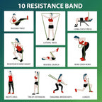 LEEKEY Resistance Bands, Exercise Bands with Handles,Pull Up Assist Bands - Band Set with Door Anchor - Bands for Working Out,Band for Men and Women Fitness Training,Home Workouts