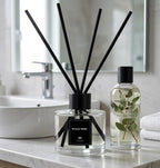 Reed Diffuser Set of 3 for Bathroom Air Fresheners, Oil Defusers Sticks | Cashmere & Vanilla,Lemon,Eucalyptus & Mint Scent(1.7 fl oz Each Pack) Home Fragrance with 12 Sticks | House Shelf Decor