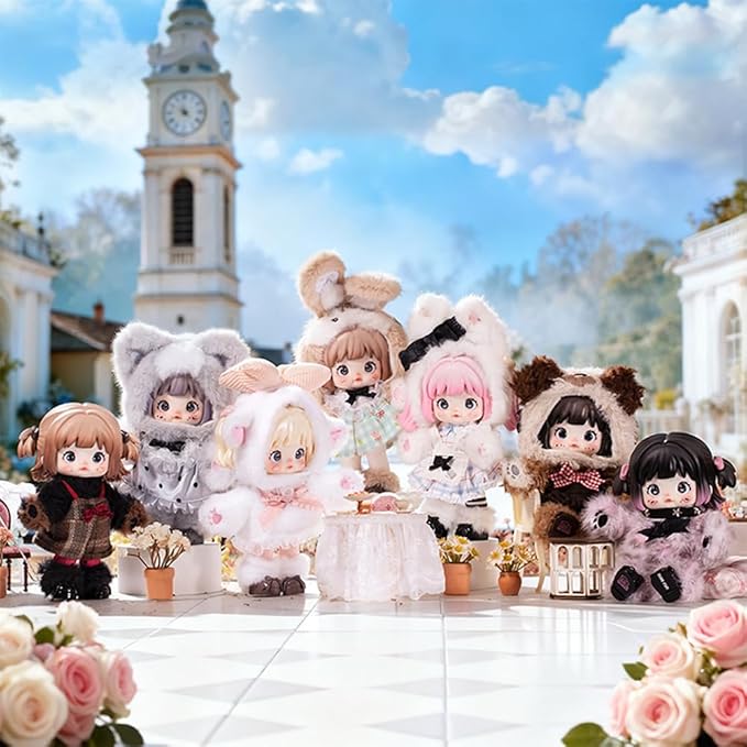 Nommi Forest Kingdom Series Blind Box (1 of 7 Possible Styles) Nommi Blind Box BJD Doll Cute Figures Collectible Gifts for Birthday (1Pc Blind Box)
