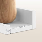 HOOBRO Floating Shelves, Wall Shelf Set of 3, 47.2 Inches Hanging Shelf with Raised Edge and Invisible Brackets, for Bathroom, Bedroom, Kitchen, Office, Living Room Decor, White WT92BJ01