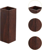 Umbrella Storage Bucket Wooden Umbrella Holder Umbrella Stand Household for Shopping Mall, Dark Wood Color