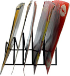 File Folder Rack Magazine Holder - Vinyl Record Storage Display Stand Metal Newspaper Book and LP Album Organizer Display
