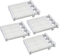 Gerrii 4 Pcs Closet Tension Shelf Rod Expandable Shelf Locker Organizer Adjustable Storage Rack Scalable Layered Divider Separator for Cabinet Wardrobe Kitchen Bathroom (14.96''-23.62'')